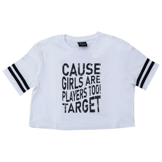 Target Παιδικό σετ Girls Crop Top & Shorts Single Jersey "Players'' Set